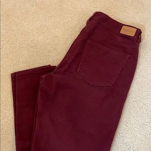 Maroon jeans